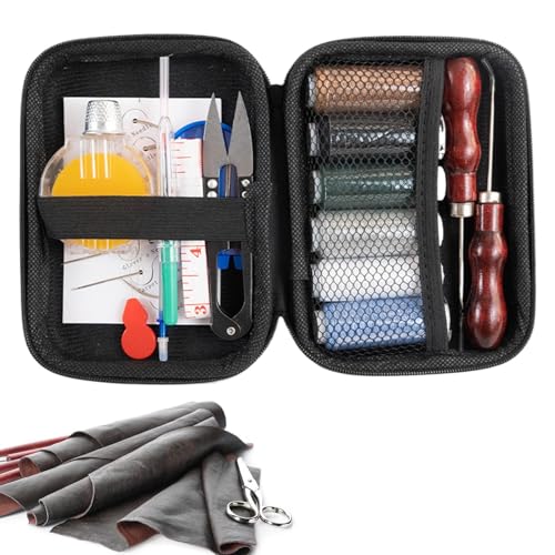 Rrlihjgu Ledernähset, Lederbearbeitungswerkzeuge, tragbares Nähahle-Set für Polstermöbel, Lederhandwerk, Reparaturset für Sofa-Näharbeiten Rrlihjgu Ledernähset, Lederbearbeitungswerkzeuge, tragbares Nähahle-Set für Polstermöbel, Lederhandwerk, Reparaturset für Sofa-Näharbeiten von Rrlihjgu