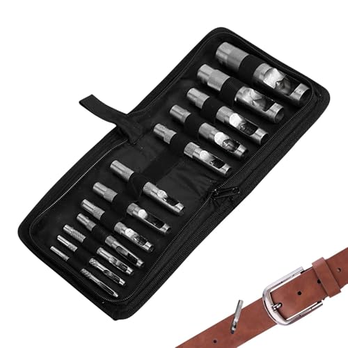 Rrlihjgu Locher für Leder, Locher für Leder, Lochstanzer für Leder- und Metallarbeiten, Hohllocher für Lederhandwerk, Werkzeug Rrlihjgu Locher für Leder, Locher für Leder, Lochstanzer für Leder- und Metallarbeiten, Hohllocher für Lederhandwerk, Werkzeug von Rrlihjgu