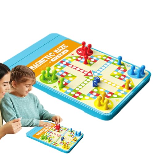 Rrlihjgu Magnetische Perlenlabyrinths, Magnetfarbe und Zahlenlabyrinth - Farbe und Zahlenlabyrinth mit magnetischen Perlen,Aufklärungsspielzeug Vorschullernaktivitäten für Zuhause, Freien und Reisen von Rrlihjgu