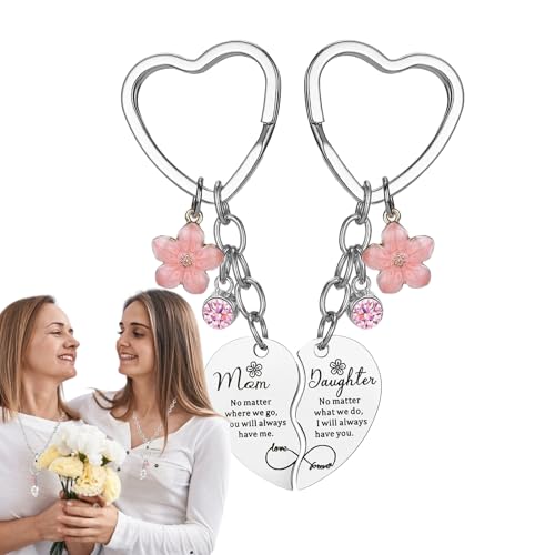 Rrlihjgu Muttertag Schlüsselbund, Herzschlüsselringe - Herzschlüsselketten für Mama - Hangable Charm Party Gefälligkeiten für Thanksgiving Weihnachtsmutter Tag Geburtstag Hochzeit Hochzeit von Rrlihjgu