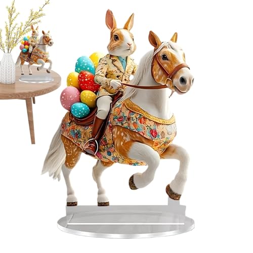 Rrlihjgu Osterhasen-Tischdekoration für Tische, Ostertische, Acryl-Tischdekoration mit auf , rustikale Dekoration für Ostern von Rrlihjgu