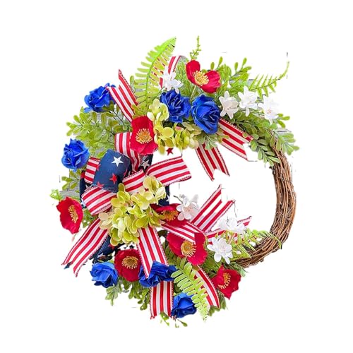Rrlihjgu Patriotische Türkranz, -Girlande für Gedenktag, patriotische Dekoration für den Gedenktag mit Flaggen für Haupttür, , Wand, Haus und Außenbereich von Rrlihjgu