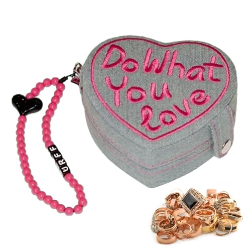Rrlihjgu Reise-Schmuck-Organizer, kleine Schmuckschatulle | Schmuck-Organizer im Herzen | Schmuck-Organizer mit mehreren Fächern, Reise-Schmuckhalter für Gegenstände Rrlihjgu Reise-Schmuck-Organizer, kleine Schmuckschatulle | Schmuck-Organizer im Herzen | Schmuck-Organizer mit mehreren Fächern, Reise-Schmuckhalter für Gegenstände von Rrlihjgu