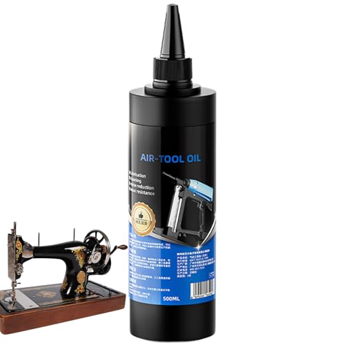 Rrlihjgu Schmieröl für Druckluftwerkzeuge, Industrieöl für Kompressoren, geräuschreduzierendes Fett mit Rostschutz, 500 ml für Angeln, Nähen, Elektro, Automobil von Rrlihjgu