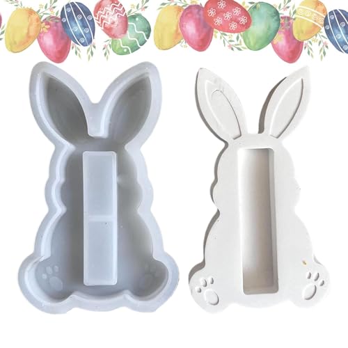 Rrlihjgu Seifenform mit Tierkaninchen, Silikonform für Schokolade, Osterhasenform zur Herstellung von Gips, antihaftbeschichtete Formen für Osterdekoration, für Osterpartys, Hochzeiten, Rrlihjgu Seifenform mit Tierkaninchen, Silikonform für Schokolade, Osterhasenform zur Herstellung von Gips, antihaftbeschichtete Formen für Osterdekoration, für Osterpartys, Hochzeiten, von Rrlihjgu