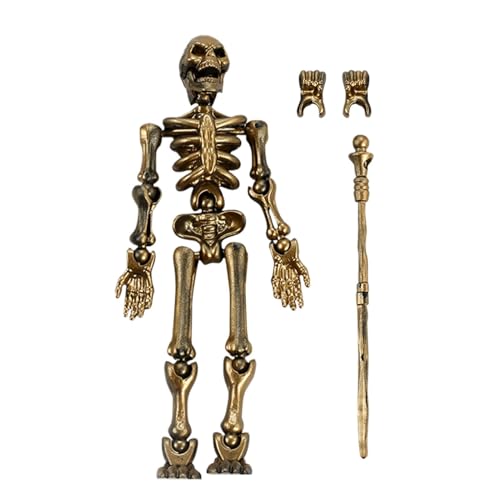 Rrlihjgu Skelett-Actionfigur, Skelett-Actionfigur, sensorisches Spielzeug, flexible Figur, Ganzkörper-Montage, Stop Motion, Halloween-Dekoration Rrlihjgu Skelett-Actionfigur, Skelett-Actionfigur, sensorisches Spielzeug, flexible Figur, Ganzkörper-Montage, Stop Motion, Halloween-Dekoration von Rrlihjgu