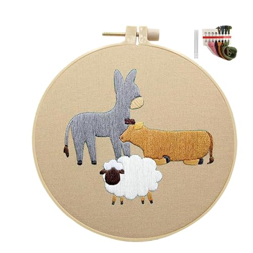 Rrlihjgu Stickset für Geburtsszene, Weihnachtskrippenszene, christliche Stickerei-Set, Weihnachts-Stickerei-Kits, Dekoration für Anfänger mit Mustern Rrlihjgu Stickset für Geburtsszene, Weihnachtskrippenszene, christliche Stickerei-Set, Weihnachts-Stickerei-Kits, Dekoration für Anfänger mit Mustern von Rrlihjgu