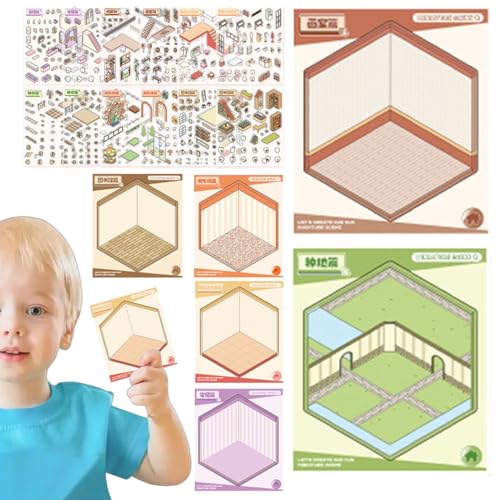 Rrlihjgu Szene des Aufkleberraums, Szene des 3D-Aufklebers, lustige Zimmer mit Cartoon-Aufklebern, Miniatur-Aufkleber für kreative Bastelarbeiten Rrlihjgu Szene des Aufkleberraums, Szene des 3D-Aufklebers, lustige Zimmer mit Cartoon-Aufklebern, Miniatur-Aufkleber für kreative Bastelarbeiten von Rrlihjgu