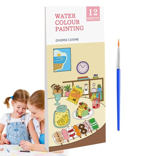 Rrlihjgu Wasserfarben Malkunst-Set, Aquarell-Malbuch für Kleinkinder, kleine Malbücher für Mädchen, Malbücher-Set von Rrlihjgu