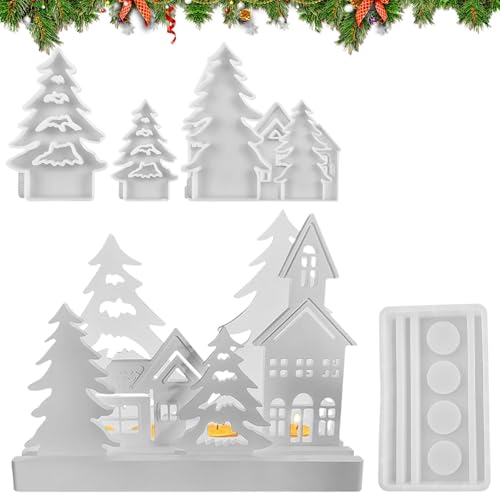 Rrlihjgu Weihnachts-Silikonformen, Formen für Weihnachtskerzen, Set mit 7 Weihnachtsformen aus Silikon zum Backen | Weihnachts-Keksform, Häuser, Weihnachtsbäume, Werkzeug für Weihnachten Rrlihjgu Weihnachts-Silikonformen, Formen für Weihnachtskerzen, Set mit 7 Weihnachtsformen aus Silikon zum Backen | Weihnachts-Keksform, Häuser, Weihnachtsbäume, Werkzeug für Weihnachten von Rrlihjgu