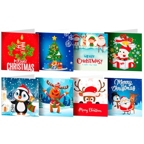 Rrlihjgu Weihnachtskarte mit Strassmalerei, Weihnachtsgrußkarten mit Kunstdiamanten – Diamant-Malkarten-Sets Rrlihjgu Weihnachtskarte mit Strassmalerei, Weihnachtsgrußkarten mit Kunstdiamanten – Diamant-Malkarten-Sets von Rrlihjgu