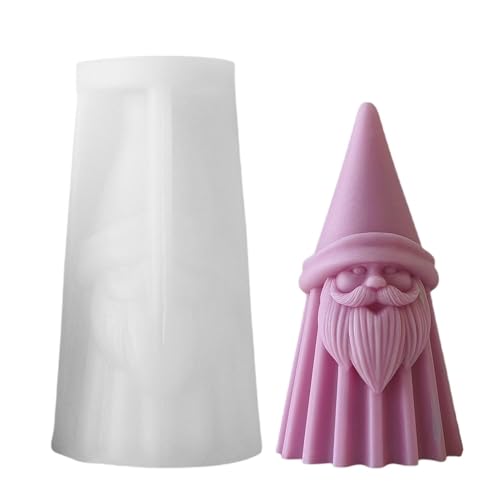 Rrlihjgu Weihnachtsmann-Kerzenform aus Kunstharz, Gießform aus Epoxidharz für Weihnachtsdekorationen, Weihnachtsformen aus Silikon für Partydekorationen von Rrlihjgu