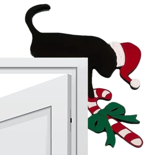 Rrlihjgu Weihnachtstür-Eckdekoration, Weihnachtstür-Eckrahmen-Dekorationen, Retro-Metall-Tür-Wanddekoration, handbemalte Party-Dekorationen von Rrlihjgu