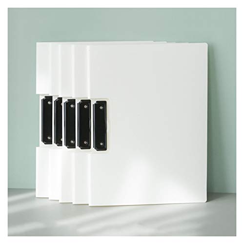 Aktenordner, einfacher Ordner, A4 und Briefgröße, Klemmbrett, weiß, Ordner, PP-Schreibtafel, geeignet für Schule, Büro, Geschäft, Ordnerzubehör (Größe: 5 Stück) von Rsmmpqa
