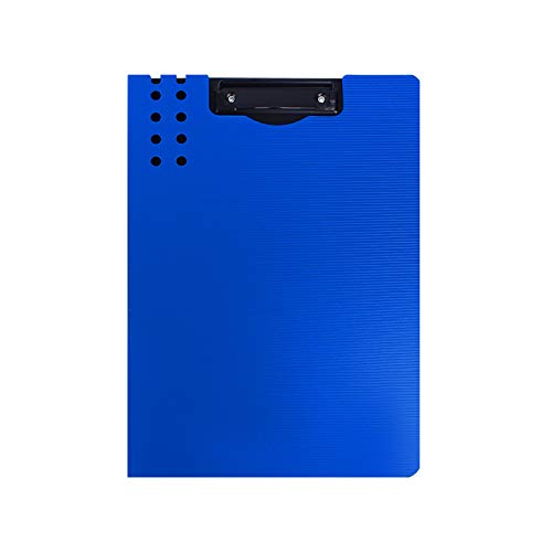 Aktenordner 5 Stück Kunststoff-Ordner Executive Business Konferenzmappe Dokumenten-Organizer Ordner mit Brief/A4-Größe Farbe Klemmbrett Ordner Zubehör (Farbe: Grau) (Blau) von Rsmmpqa