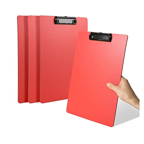 Aktenordner A4 und Briefgröße, Dokument-Klemmbrett, Kunststoffordner mit Teleskop-Aufhängeloch, multifunktionales Schreibtafel, Ordner, Zubehör (Farbe: Blau) (Rot) von Rsmmpqa