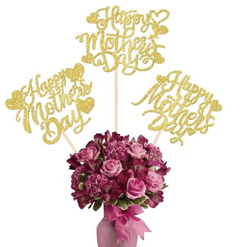 12 Stück Happy Mother's Day Party Dekorationen Gold Happy Mother's Day Tafelaufsätze Stäbchen Herz Liebe Mutter Geburtstag Tischdekoration Dekorationen für beste Mutter Abend Muttertag Party 12 Stück Happy Mother's Day Party Dekorationen Gold Happy Mother's Day Tafelaufsätze Stäbchen Herz Liebe Mutter Geburtstag Tischdekoration Dekorationen für beste Mutter Abend Muttertag Party von Rsstarxi