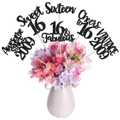 12 Stück Tafelaufsätze zum 16. Geburtstag, süße Party-Dekorationen zum 16. Geburtstag, tolle seit 2009, 16 fabelhafte Tischdekorationen für Prost bis 16. Geburtstag, Jahrestag, Party-Dekotationen, 12 Stück Tafelaufsätze zum 16. Geburtstag, süße Party-Dekorationen zum 16. Geburtstag, tolle seit 2009, 16 fabelhafte Tischdekorationen für Prost bis 16. Geburtstag, Jahrestag, Party-Dekotationen, von Rsstarxi