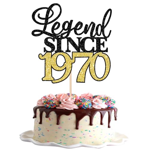 Rsstarxi 1 Packung Legend Since 1970 Cake Topper Glitter Happy 55th Birthday Cake Topper Cheers to 55 Fabulous Cake Decoration for 55th Birthday Wedding Anniversary Party Black Gold Rsstarxi 1 Packung Legend Since 1970 Cake Topper Glitter Happy 55th Birthday Cake Topper Cheers to 55 Fabulous Cake Decoration for 55th Birthday Wedding Anniversary Party Black Gold von Rsstarxi