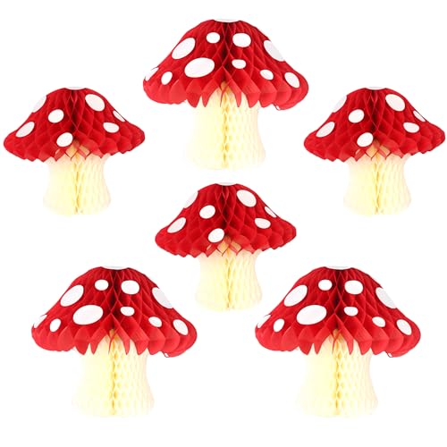 Rsstarxi 3 Stück Pilz-Geburtstagsparty-Dekorationen, Pilz-Waben-Mittelaufsätze, Dschungel-Wunderland-Thema, Geburtstagsparty, Tischaufsätze, Dekorationen für Feen, Babypartys, Gartenparty-Dekorationen Rsstarxi 3 Stück Pilz-Geburtstagsparty-Dekorationen, Pilz-Waben-Mittelaufsätze, Dschungel-Wunderland-Thema, Geburtstagsparty, Tischaufsätze, Dekorationen für Feen, Babypartys, Gartenparty-Dekorationen von Rsstarxi