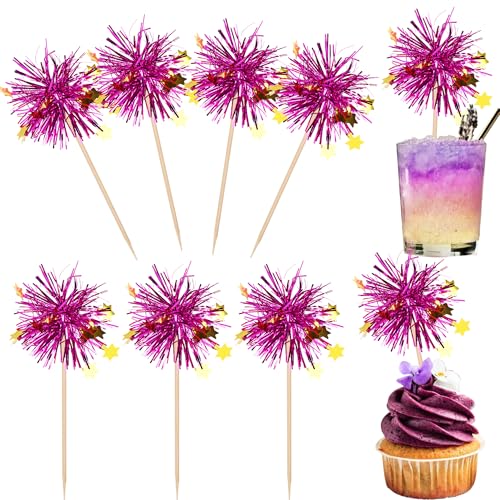 Rsstarxi 30 Stück Folien-Feuerwerk-Cupcake-Topper, glitzerndes Lametta-Getränketrührer, Geburtstagstortendekoration, Cocktail-Essen, Zahnstocher für Valentinstag, Hochzeit, Abschlussfeier, Rsstarxi 30 Stück Folien-Feuerwerk-Cupcake-Topper, glitzerndes Lametta-Getränketrührer, Geburtstagstortendekoration, Cocktail-Essen, Zahnstocher für Valentinstag, Hochzeit, Abschlussfeier, von Rsstarxi