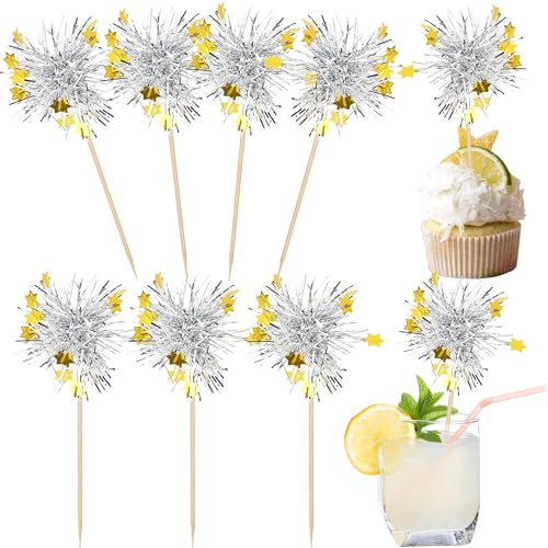 Rsstarxi 30 Stück Folien-Feuerwerk-Cupcake-Topper Happy Birthday Party Dekorationen Sparkle Lametta Cocktail Essen Obst Zahnstocher für Happy Valentine's Day Hochzeit Geburtstag Party Kuchen Rsstarxi 30 Stück Folien-Feuerwerk-Cupcake-Topper Happy Birthday Party Dekorationen Sparkle Lametta Cocktail Essen Obst Zahnstocher für Happy Valentine's Day Hochzeit Geburtstag Party Kuchen von Rsstarxi