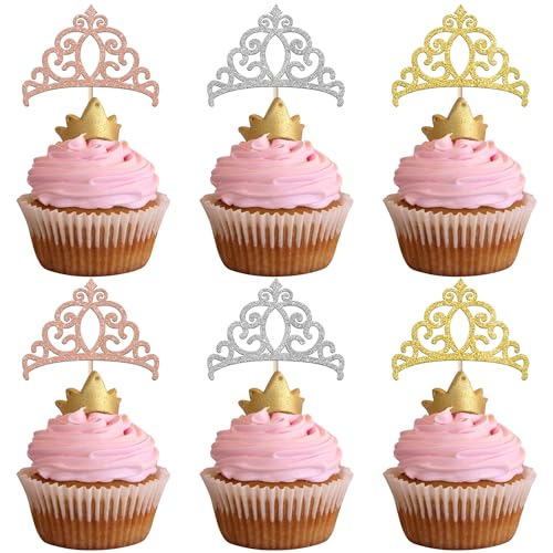 Rsstarxi Cupcake-Aufsätze mit Kronen-Motiv, Glitzer, magische Akademie, Hexen-Thema, Cupcake-Picks für magische Hexe, Babyparty, Geburtstagsparty, Kuchendekorationen, Zubehör, mehrfarbig, 24 Stück Rsstarxi Cupcake-Aufsätze mit Kronen-Motiv, Glitzer, magische Akademie, Hexen-Thema, Cupcake-Picks für magische Hexe, Babyparty, Geburtstagsparty, Kuchendekorationen, Zubehör, mehrfarbig, 24 Stück von Rsstarxi