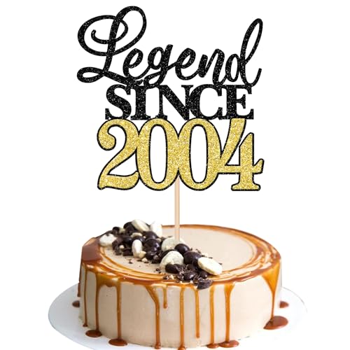 Rsstarxi Tortenaufsatz mit Glitzer, Aufschrift "Legend Since 5,090.2 cm, zum 21. Geburtstag, Tortenaufsatz, Cheers to 21, fabelhafte Kuchendekoration für 21. Geburtstag, Hochzeitstag, Party, Schwarz / Rsstarxi Tortenaufsatz mit Glitzer, Aufschrift "Legend Since 5,090.2 cm, zum 21. Geburtstag, Tortenaufsatz, Cheers to 21, fabelhafte Kuchendekoration für 21. Geburtstag, Hochzeitstag, Party, Schwarz / von Rsstarxi