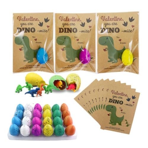 Rtyweth Valentinstagsgeschenke für Kinder, 24 Stück, Dinosaurier-Eier, Schlüpfkarten, Dinosaurier-Ei, wachsendes Schlüpfspielzeug, lustig Rtyweth Valentinstagsgeschenke für Kinder, 24 Stück, Dinosaurier-Eier, Schlüpfkarten, Dinosaurier-Ei, wachsendes Schlüpfspielzeug, lustig von Rtyweth