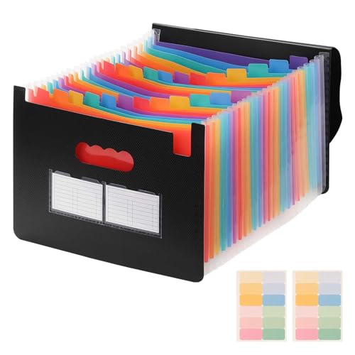Ruaizel Akkordeon-Aktenordner, 25 Taschen, Dokumenten-Organizer, Fächermappe für Zuhause, Büro, Schule Ruaizel Akkordeon-Aktenordner, 25 Taschen, Dokumenten-Organizer, Fächermappe für Zuhause, Büro, Schule von Ruaizel
