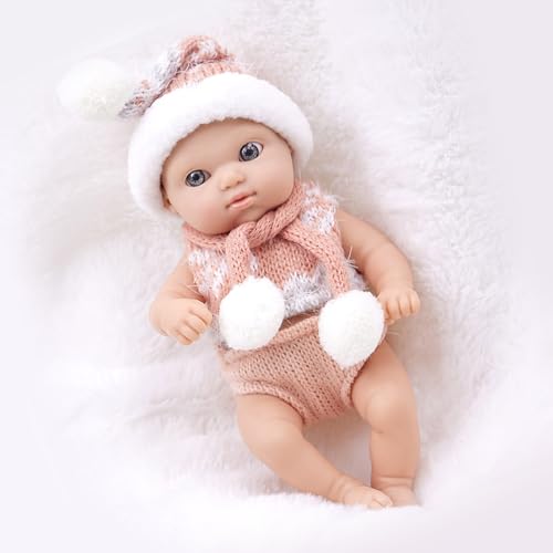 Authentisch aussehende 20,3 cm große Vinyl-Puppen für Sammler und Präsentations-Babypuppen für pädagogische Zwecke, Neugeborene, Kleidung, Neugeborene von Ruarby