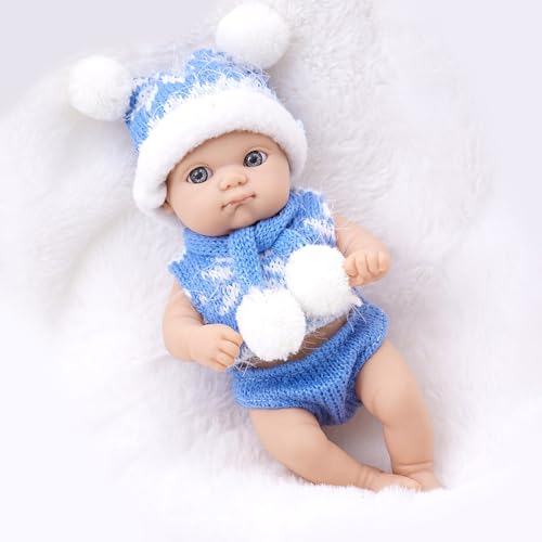 Authentisch aussehende 20,3 cm große Vinyl-Puppen für Sammler und Präsentations-Babypuppen für pädagogische Zwecke, Neugeborene, Kleidung, Neugeborene von Ruarby