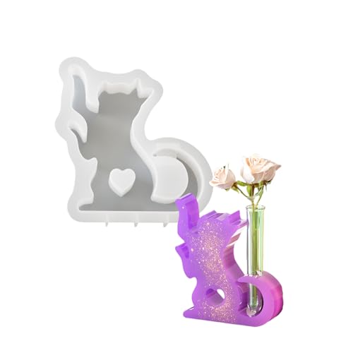 Epoxidharz-Formen mit Tiermotiven zur Herstellung von Miniatur-Pflanzenhaltern für Hydrokultur-Pflanzenhalter, handgefertigtes Bastelbedarf, Silikonformen, Blumentopf, Vasenform von Ruarby