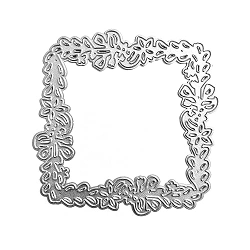 Metall-Stanzformen mit quadratischem Rahmen, Karbonstahl, Prägeschablone, Scrapbooking, für Karten, Stanzformen von Ruarby