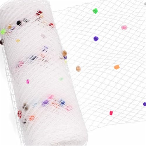 Netzstoff, zum Basteln, Nähen, Stretch, für Weihnachtsfeiern, 101,6 cm, Tüll-Gaze-Band, buntes Netz-Applikationsnetzgewebe von Ruarby