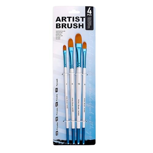 Professionelle Nylonborsten-Pinsel, Künstlerpinsel für Aquarell, Gouache, Acryl, Öl, Gesichts- und Körpermalerei, Aquarell, Ölgemälde, 4 Stück Professionelle Nylonborsten-Pinsel, Künstlerpinsel für Aquarell, Gouache, Acryl, Öl, Gesichts- und Körpermalerei, Aquarell, Ölgemälde, 4 Stück von Ruarby