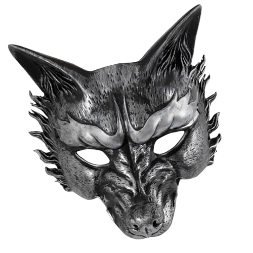 Ruarby Cosplay Wolf Halloween Tier Maskerade Dekoration mit Gummiband für Erwachsene Halloween Dress Up Tier für Erwachsene von Ruarby