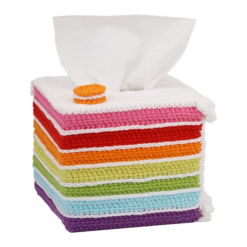 Ruarby Häkeltaschentuchbox-Set mit Häkelnadel-Garnen, Schritt-für-Schritt-Anleitung und Strickzubehör, Anfänger-Set, Spielzeugprojekt von Ruarby