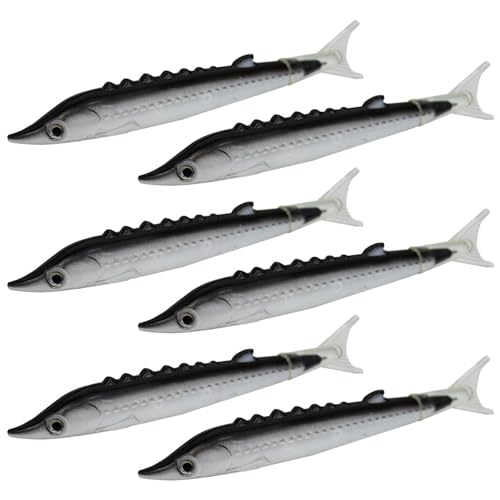 Ruarby Kugelschreiber in Fischform, lustiger Kugelschreiber, 0,7 mm, reibungsloses Schreiben, für Kinder, Studenten, 6 Stück von Ruarby
