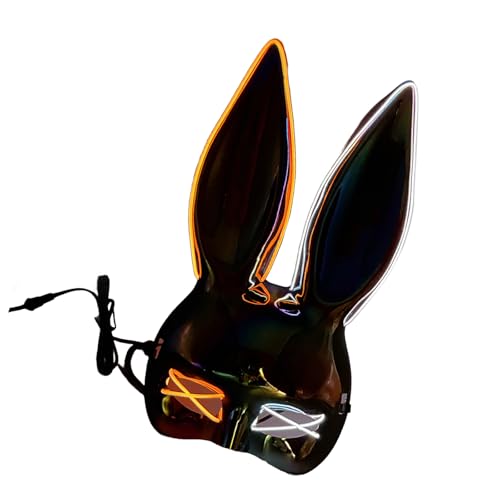 Ruarby Leuchtende Hasengesicht, Halloween, LED-beleuchtetes Gesicht, Kaninchen, halbes Gesicht, Kostüm für Damen, Karneval Ruarby Leuchtende Hasengesicht, Halloween, LED-beleuchtetes Gesicht, Kaninchen, halbes Gesicht, Kostüm für Damen, Karneval von Ruarby