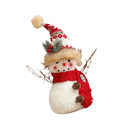 Ruarby Weihnachts-Schneemann-Figur, Ornament, Festival, Tischdekoration, handgefertigt, Feiertagsparty-Dekoration für den Innenbereich, einzigartiges Geschenk, Werkstatt-Ornament von Ruarby