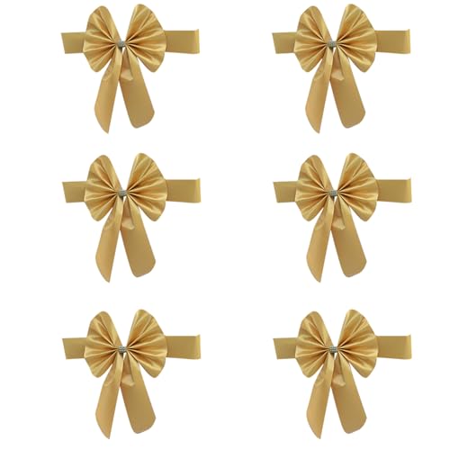 Satin-Stuhlschärpe mit elastischen Designs und zarten Schleifen, Schmetterlingsschleifen, Schleifen, Stuhlrückenkrawatte für Heimverschönerung von Ruarby