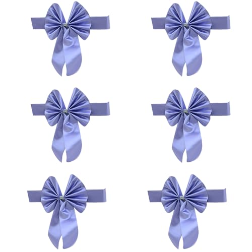 Satin-Stuhlschärpe mit elastischen Designs und zarten Schleifen, Schmetterlingsschleifen, Schleifen, Stuhlrückenkrawatte für Heimverschönerung von Ruarby