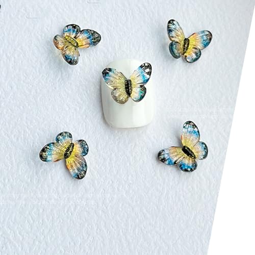 Schmetterlings-Strasssteine aus Kunstharz, flache Rückseite, Strasssteine für Nagelkunst, Nagelschmuck, Nagelkunst-Dekorationen, 3D von Ruarby