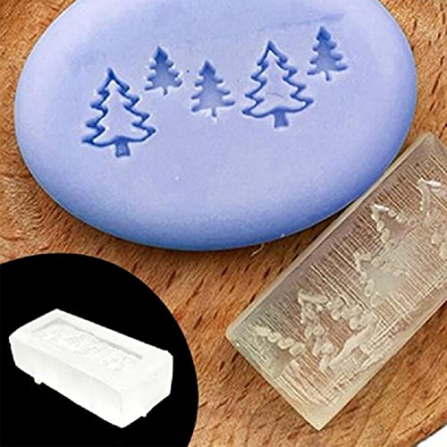 Seifenherstellung Acryl Stempel Weihnachten Serie Transparent Seifensiegel Stempel Festival Thema Handgemachte Seifen Herstellung Kapitel Klare Prägestempel für Ton Handwerk Seife Kartenherstellung von Ruarby