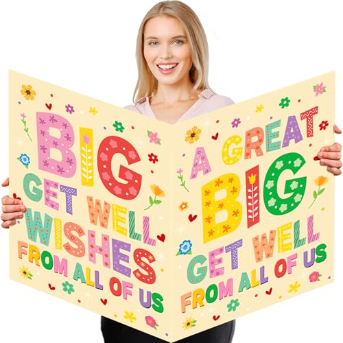 Ruarruly Gute Besserung Grußkarte, Jumbo-Doppelkarte für Frauen von Ruarruly