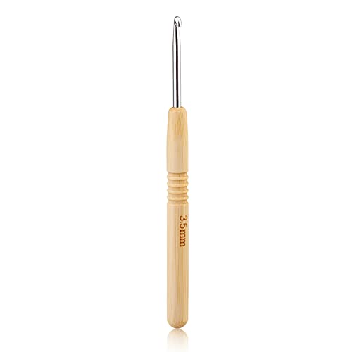 3,5 mm Häkelnadeln, ergonomischer Griff für arthritische Hände, Holzgriff, extra leichte Stricknadeln für Anfänger und Häkelgarn (3,5 mm) von Ruasol
