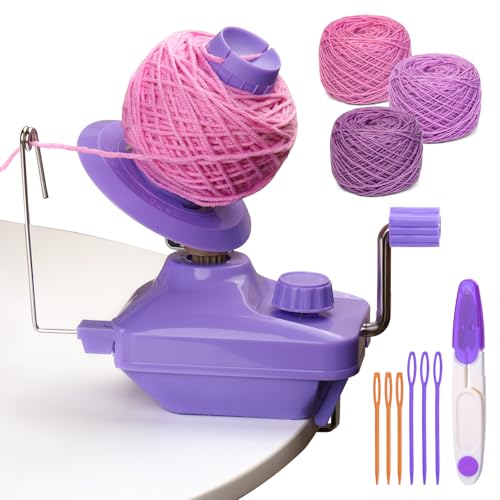 Wollwickler, Garnwickler, Lila Handwickelrolle 3 Rollen Häkelgarn zum Häkeln, einfach zu installierender Wollwickler Handbuch, Der Helfer für Strickfreunde Wollwickler, Garnwickler, Lila Handwickelrolle 3 Rollen Häkelgarn zum Häkeln, einfach zu installierender Wollwickler Handbuch, Der Helfer für Strickfreunde von Ruasol