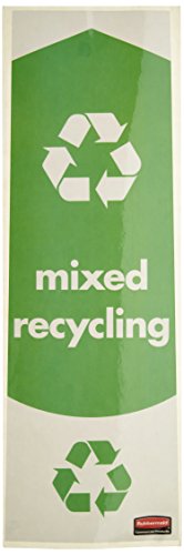 Rubbermaid Commercial Products Slim Jim Sticker Set for Mixed Recycle Waste von Rubbermaid Commercial Products