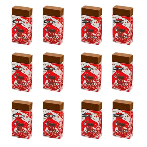 Radiergummi Kinder, Radiergummis mit Duft, Rubby Rubber Crazy Cola, Cola-Duft Radiergummi, Enthält 6 * 2 Radierer für Schulbedarf, Schreibwaren, Kinder von Rubby Rubber